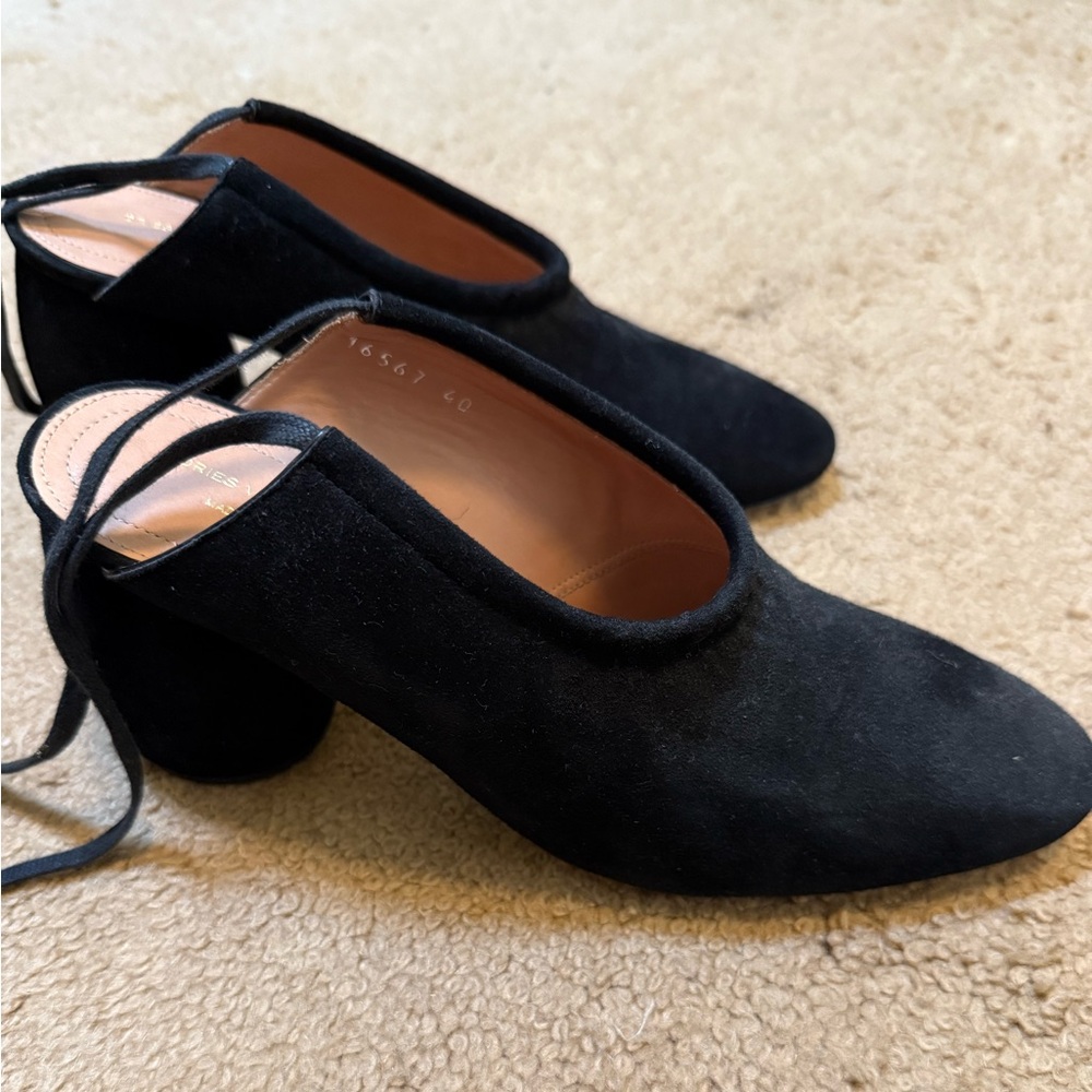 Dries Van Noten suede heeled mules